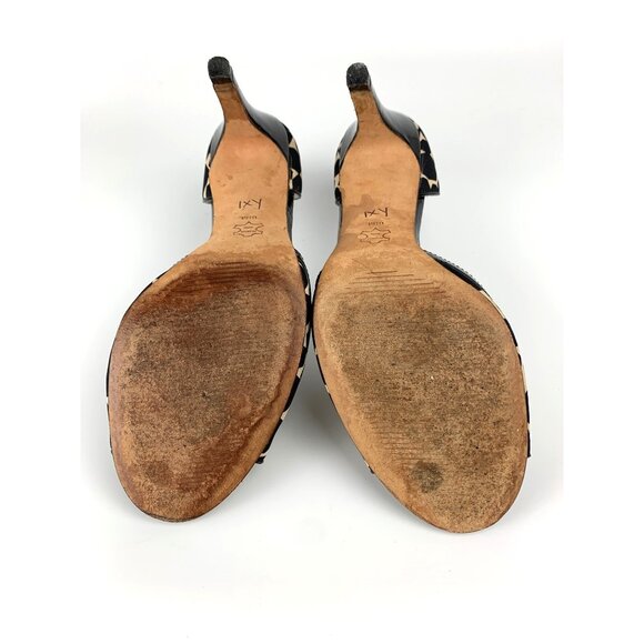 Marc Fisher Giraffe Print Cream and Black D'Orsay Heels size 6.5 - Picture 7 of 8